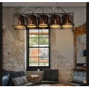 5 Light Industrial Style Steel Chandelier