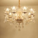 10 Light Champagne Candle Style Crystal Chandelier