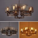 22 Light Industrial Style Steel Chandelier