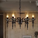 6 Light Industrial Style Steel Chandelier