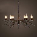 6 Light Industrial Style Steel Chandelier