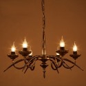 6 Light Industrial Style Steel Chandelier