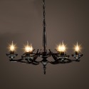 6 Light Industrial Style Steel Chandelier