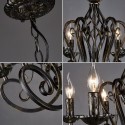 6 Light Industrial Style Steel Chandelier