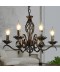 6 Light Industrial Style Steel Chandelier