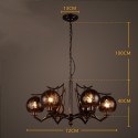 6 Light Industrial Style Steel Chandelier