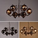 6 Light Industrial Style Steel Chandelier