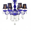 18 Light (12+6) 2 Tiers Blue Mediterranean Style Candle Style Crystal Chandelier