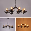 8 Light Industrial Style Steel Chandelier