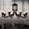 6 Light Industrial Style Steel Chandelier