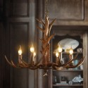 6 Light Industrial Style Resin Chandelier