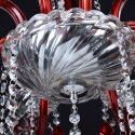 12 Light Red Candle Style Crystal Chandelier