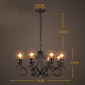 8 Light Industrial Style Steel Chandelier