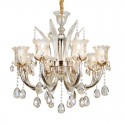 8 Light Silver Candle Style Crystal Chandelier