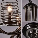 6 Light Industrial Style Steel Chandelier