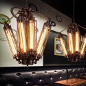 8 Light Industrial Style Steel Chandelier