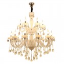 18 Light (12+6) 2 Tiers White Candle Style Crystal Chandelier