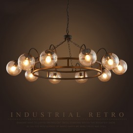 20 Light Industrial Style Steel Chandelier