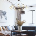 20 Light Industrial Style Steel Chandelier