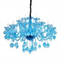 18 Light (12+6) 2 Tiers Blue Candle Style Crystal Chandelier