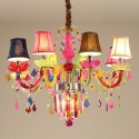 8 Light Multi Colours Candle Style Crystal Chandelier