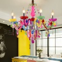 8 Light Multi Colours Candle Style Crystal Chandelier