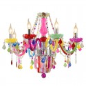 8 Light Multi Colours Candle Style Crystal Chandelier