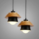 1 Light Modern/ Contemporary Wood Pendant Light with Shade