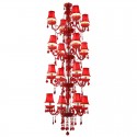 16 Light (4+4+4+4) 4 Tiers Red Candle Style Crystal Chandelier