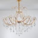 25 Light (16+8+1) 3 Tiers Gold Candle Style Crystal Chandelier
