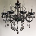 8 Light Gray Modern Candle Style Crystal Chandelier