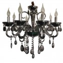 8 Light Gray Modern Candle Style Crystal Chandelier