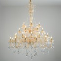 36 Light Champagne Candle Style Crystal Chandelier