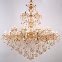 35 Light (20+10+5) 3 Tiers Zinc Alloy Gold Chandelier