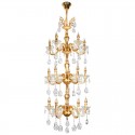 15 Light (5+5+5) 3 Tiers Gold Zinc Alloy Huge Chandelier