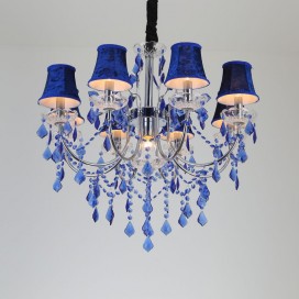 9 Light (8+1) 2 Tiers American Country Blue Chandelier