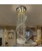 9 Light Spiral Three Spheres Modern K9 Crystal Sparkle Luxury Rain Drop Chandelier