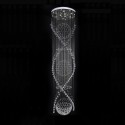 9 Light Double Spiral Three Sphere Modern K9 Crystal Sparkle Luxury Rain Drop Chandelier