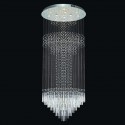 Round Modern K9 Crystal Sparkle Luxury Rain Drop Chandelier