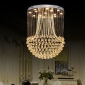 13 Light Half Ball Modern K9 Crystal Sparkle Luxury Rain Drop Chandelier