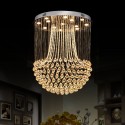 13 Light Half Ball Modern K9 Crystal Sparkle Luxury Rain Drop Chandelier