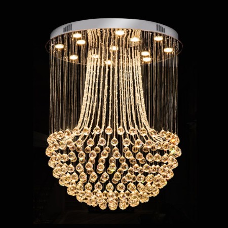 13 Light Half Ball Modern K9 Crystal Sparkle Luxury Rain Drop Chandelier