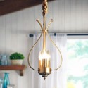 4 Light Retro Rustic Luxury Brass Chandelier