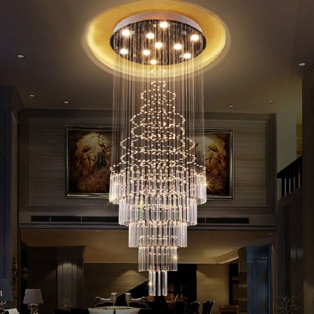 10 Light Modern K9 Crystal Sparkle Luxury Rain Drop Chandelier