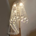 6 Light Wave Modern K9 Crystal Sparkle Luxury Rain Drop Chandelier