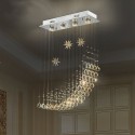 4 Light Modern K9 Crystal Sparkle Luxury Rain Drop Chandelier