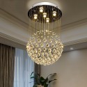5 Light Ball Modern K9 Crystal Sparkle Luxury Rain Drop Chandelier