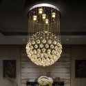 5 Light Ball Modern K9 Crystal Sparkle Luxury Rain Drop Chandelier