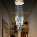 5 Light Round Modern K9 Crystal Sparkle Luxury Rain Drop Chandelier