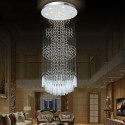 Round Modern K9 Crystal Sparkle Luxury Rain Drop Chandelier